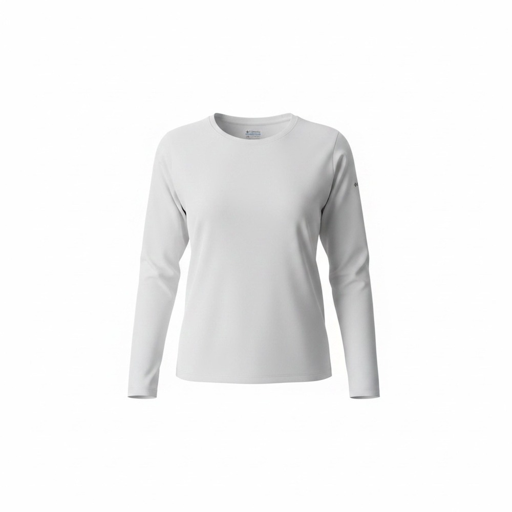 Columbia Sportswear Womens White Long Sleeve Cotton T-Shirt XL5120 Large
